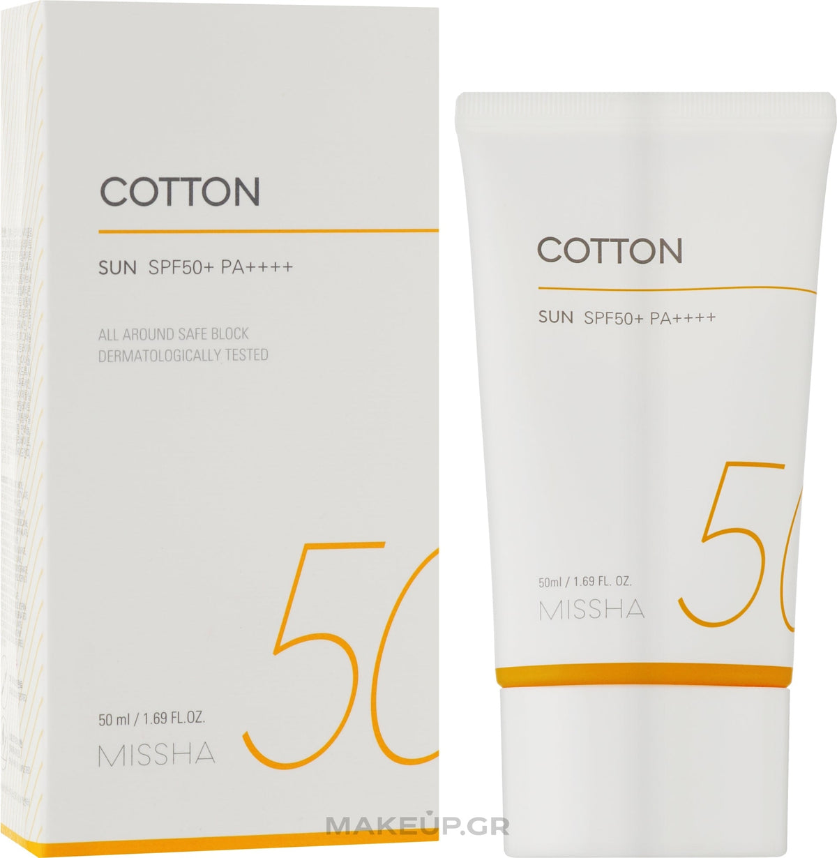 MISSHA All Around Safe Block Cotton Sun SPF50+/PA++++ Αντηλιακό Προσώπου 50ml