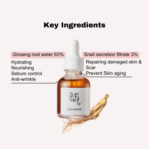 BEAUTY OF JOSEON Revive Serum με Ginseng και Βλέννα Σαλιγκαριού 30ml