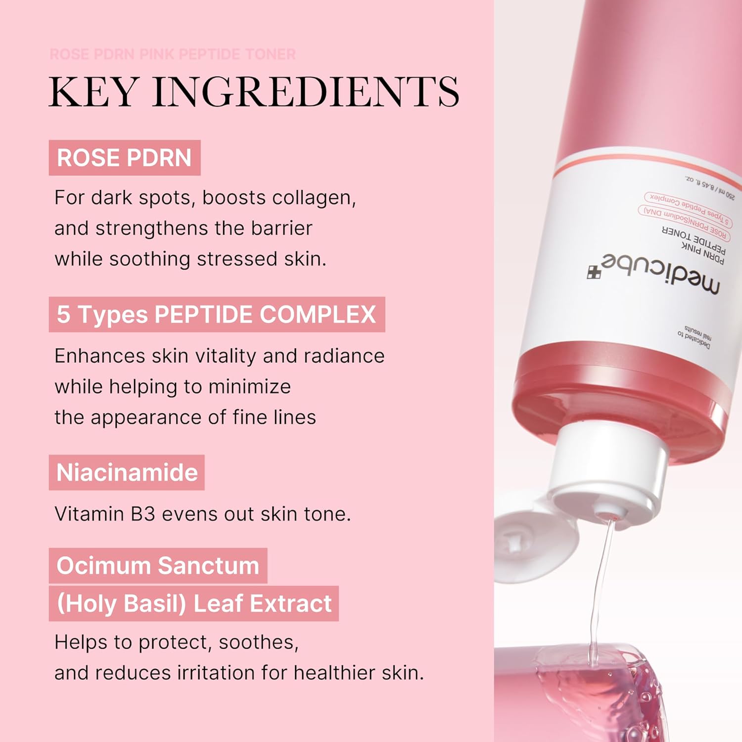 MEDICUBE - PDRN Pink Cica Soothing Toner 250ml