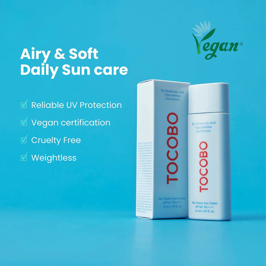 TOCOBO Bio Watery Sun Cream SPF50 PA++++ 50 ml – Αντηλιακό προσώπου