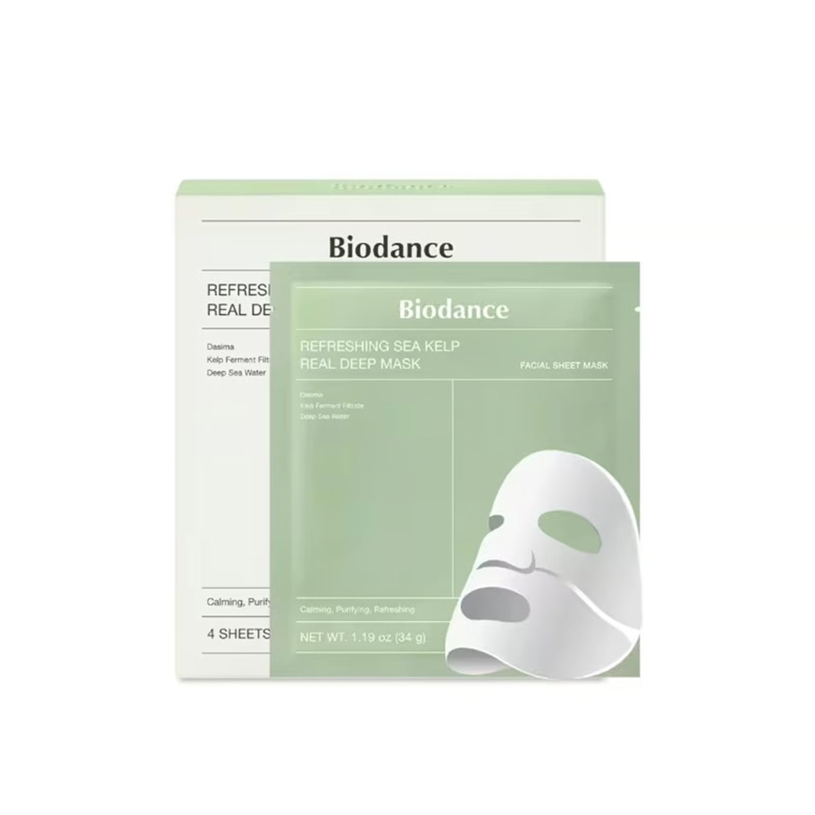 BIODANCE - Αναζωογονητική μάσκα βαθιάς ενυδάτωσης με θαλάσσια φύκια - Καταπραϋντική και ενυδατική μάσκα προσώπου
