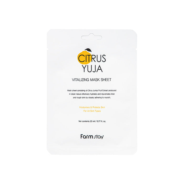 FARMSTAY Citrus Yuja Vitalizing Sheet Mask Μάσκα Προσώπου