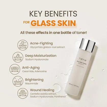 TIRTIR Milk Skin Toner - Moisturizing Toner with Rice Extract - 150 ml